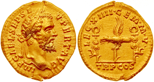 Aureus_Septimius_Severus-193-leg_XIIII_GMV