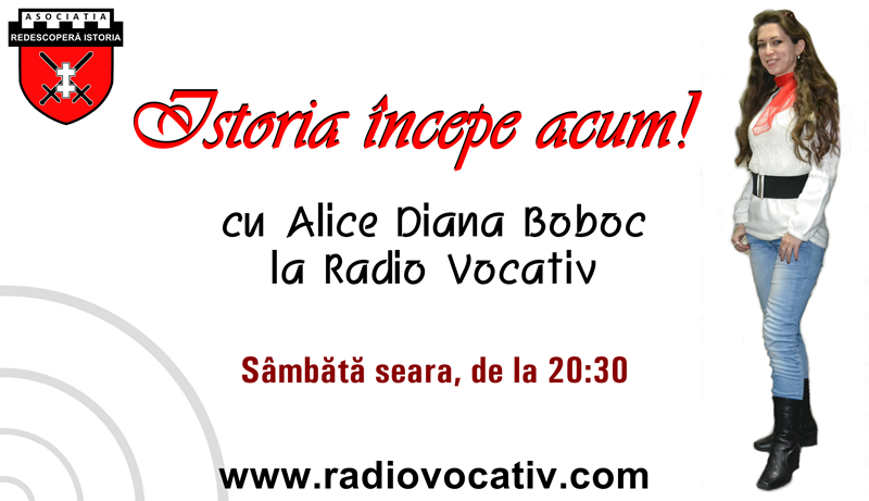 Înregistrarea episodului 12 al emisiunii „Istoria începe acum!” cu Alice Diana Boboc, la Radio Vocativ (25 aprilie 2015)
